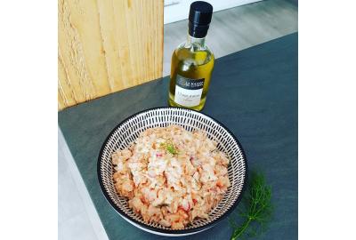 Tartare de saumon à l'Huile d'Olive et Citron de Menton