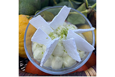 Pavlova à l'avocat et onctueux au citron de Menton IGP