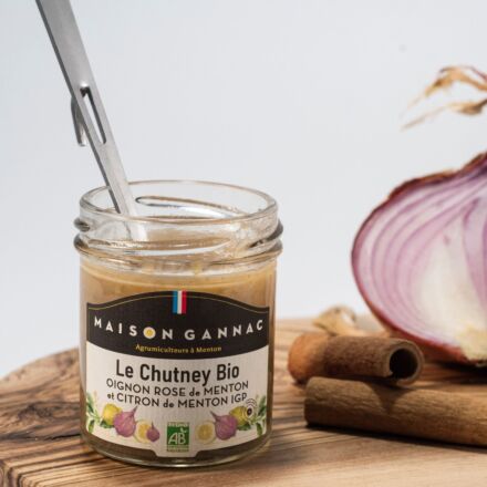 Chutney Bio - Oignon rose et Citron de Menton IGP