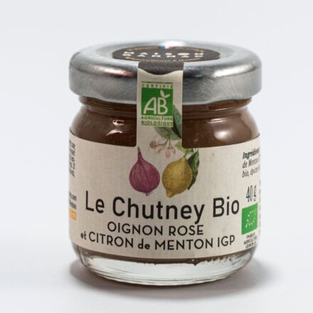 Mini Chutney BIO - Oignon rose et Citron de Menton IGP