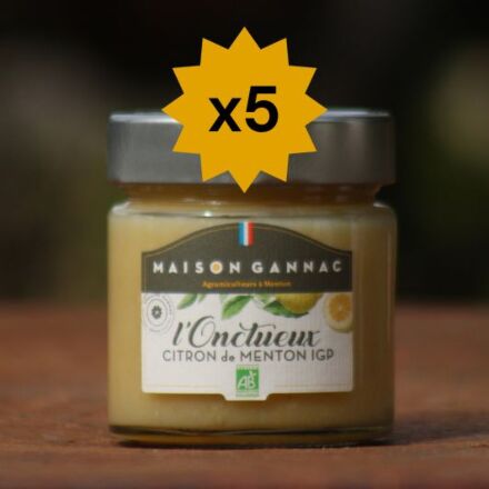 Pack de 5 : L'Onctueux Bio de Citron de Menton
