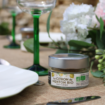 Citron de Menton en poudre Bio - Cadeau invité x50