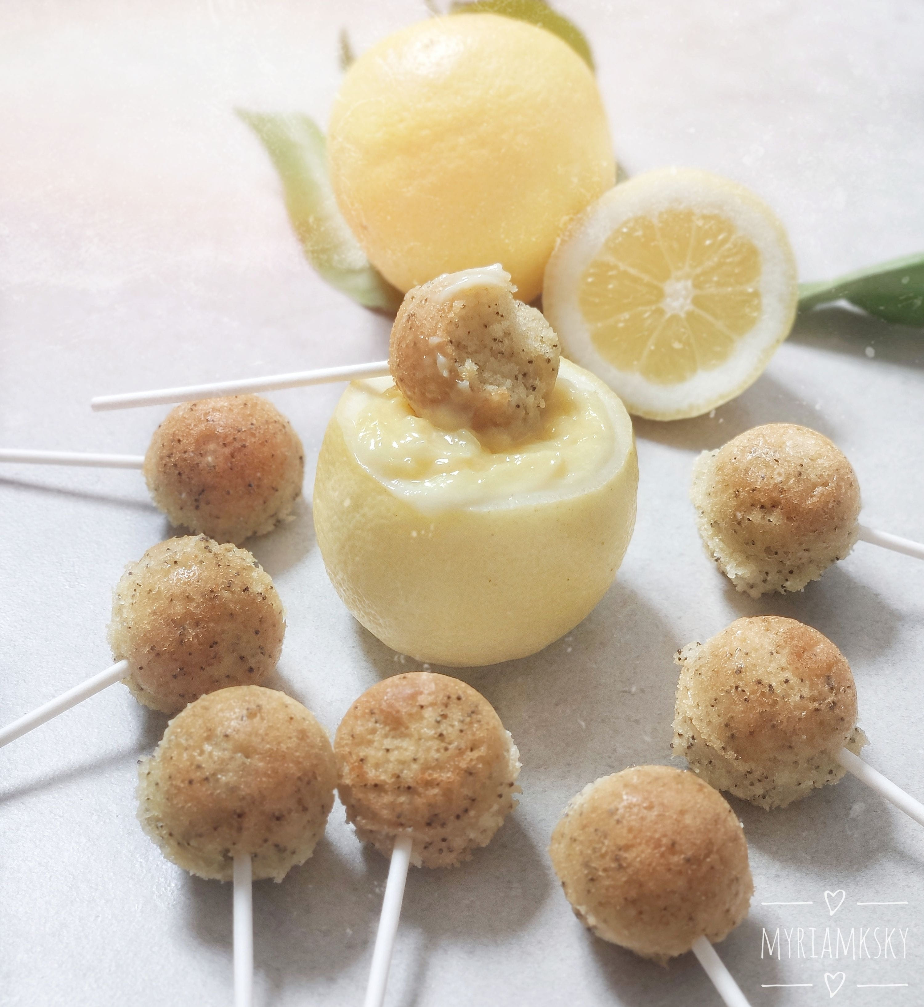 Cake Pops Citron de Menton IGP et graine de pavot
