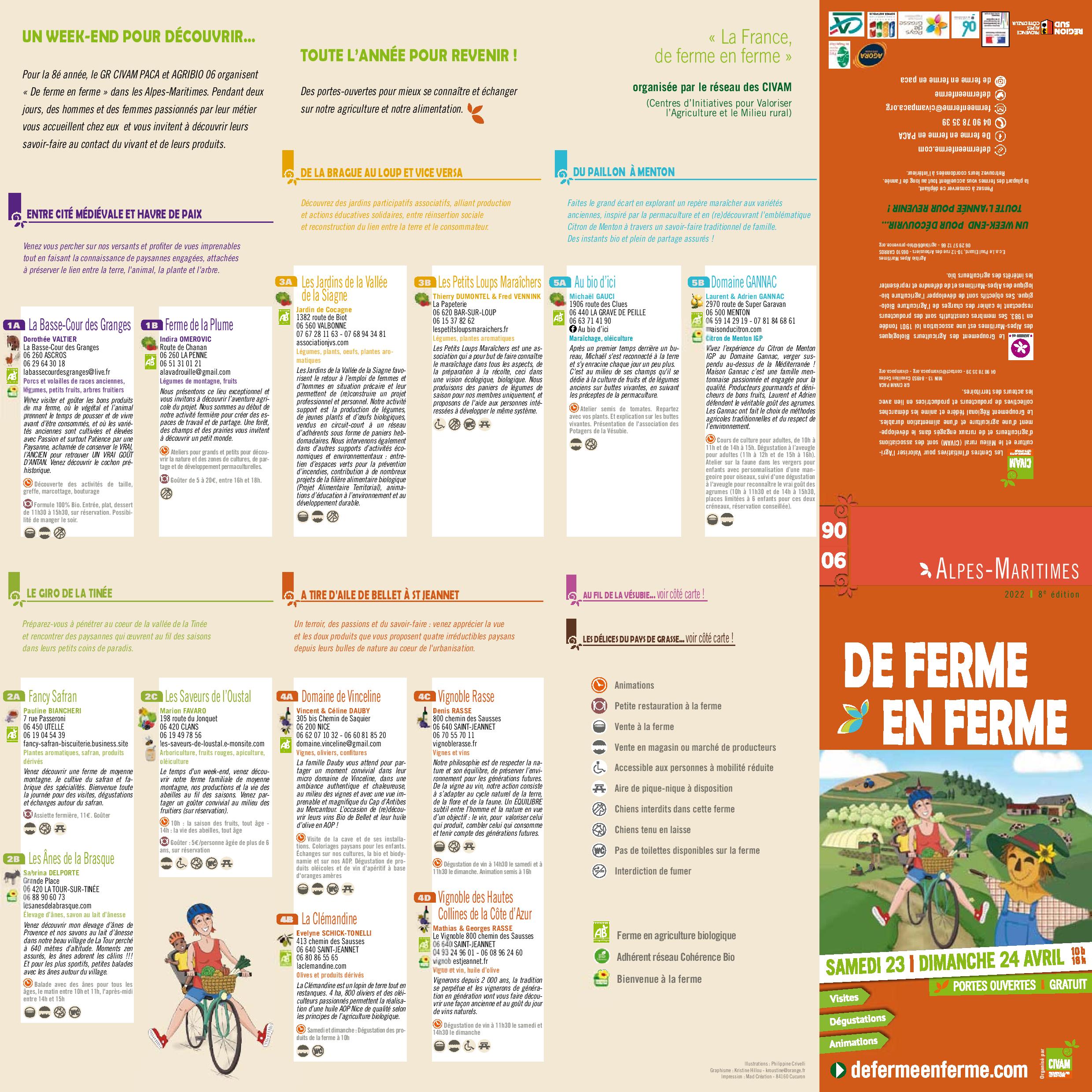 De ferme en ferme Menton programme 2